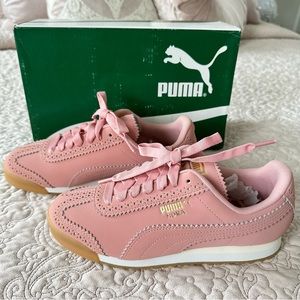 NEW Puma Roma Brogue Sneakers Size 6.5 Bridal Rose Pink